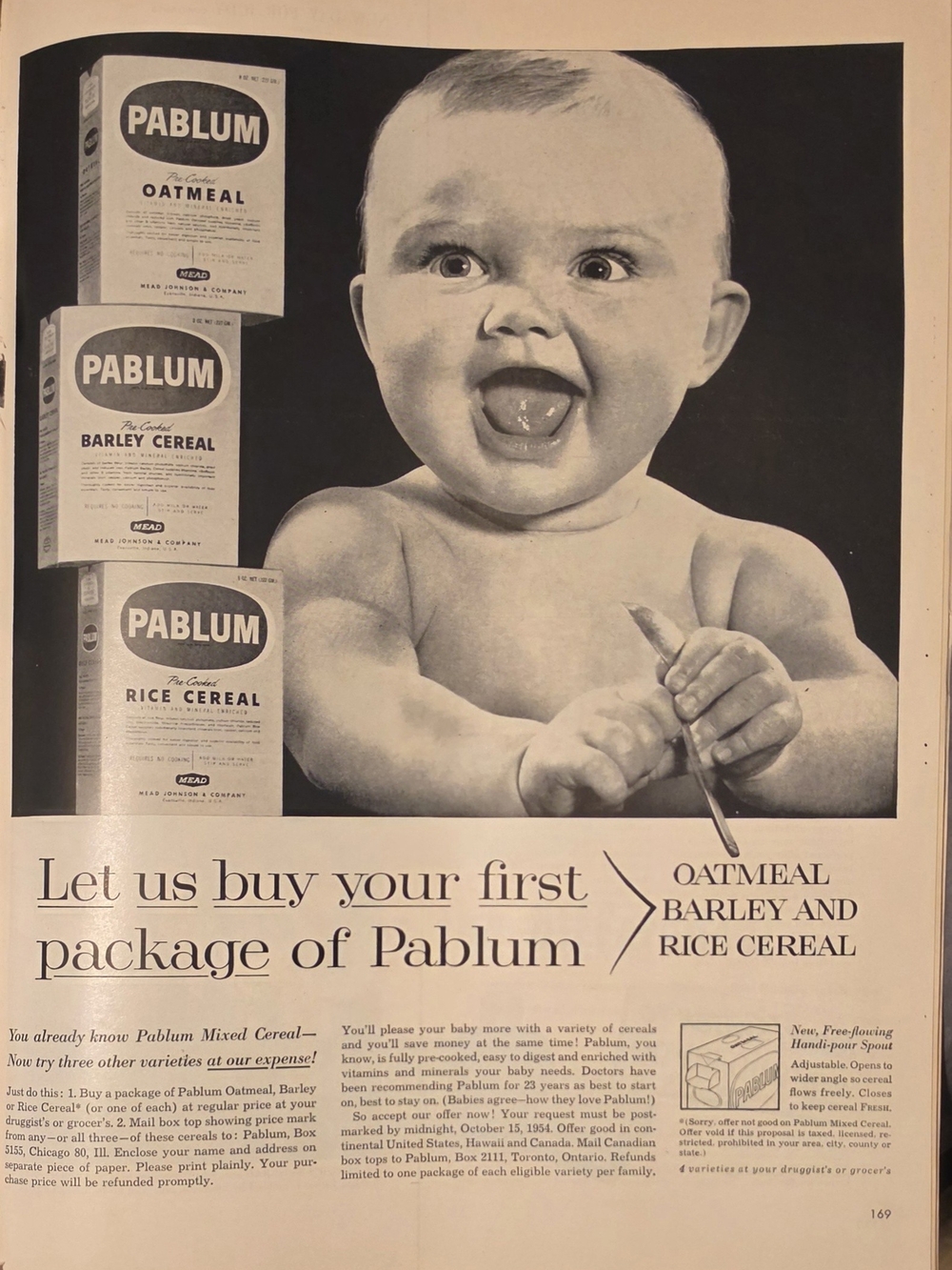 Vintage Baby Poster - Black & White